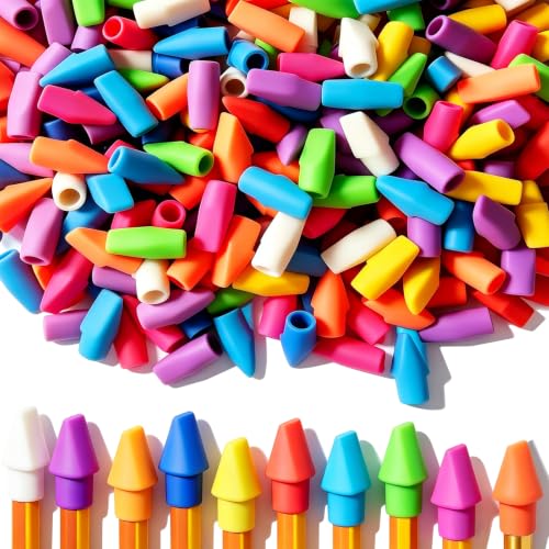 Pencil Top Erasers Bulk Cap Erasers for Pencils, 500 Pack Eraser Cap Pencil Eraser Toppers, School Supplies for Teachers Sudents Classroom Home and Office - size: 500