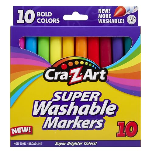 Cra-Z-Art Bold Washable Markers, 10 Count - size: 10 Count (Pack of 1)