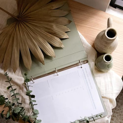 Samsill Plant-Based 2 Inch Durable D-Ring, View Binder, Eco-Friendly, USDA Certified Biobased, Single, Sage Green - color: Sage Green, size: 2-Inch, style: Single
