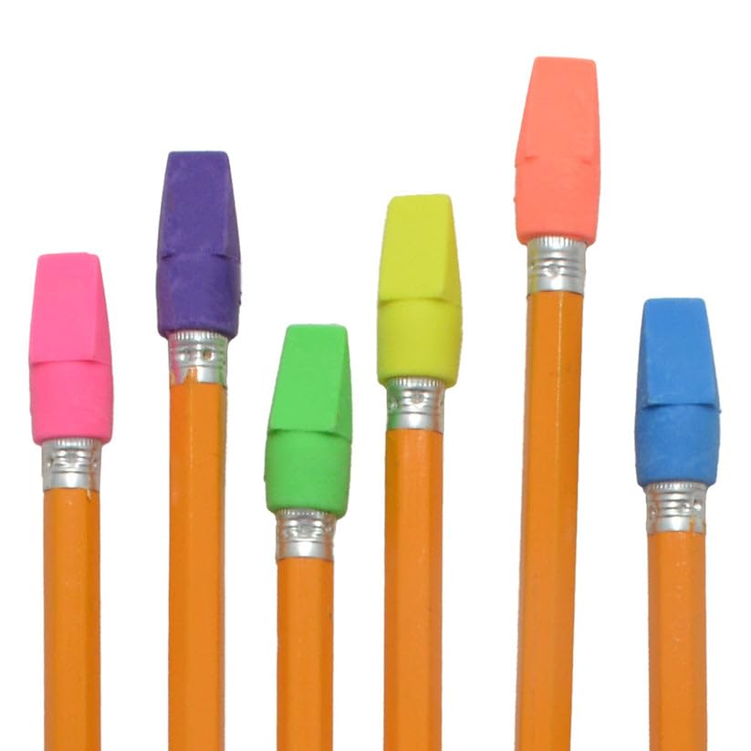 Westcott ‎14891 Pencil Eraser Toppers, Assorted, 12 Pack - size: 12 Count (Pack of 1), style: Toppers