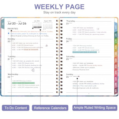 Planner 2026-2027, Weekly and Monthly Academic Year Calendar Planner, July 2026 - June 2027, Daily Agenda Book for Office School Supplies, Letter Size(8.5'' x 11'') - color: 2607-Dolphin, size: 8.5"x11"(Jul 2026-Jun 2027)