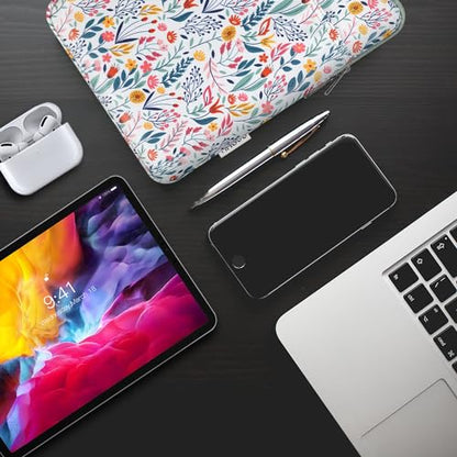 TiMOVO 9-11" Tablet Sleeve Bag, Flowers | Fit iPad 11" A16 2025 / 10.9"/10.2" / Air 11" 5/4 Gen / Galaxy Tab A9+/A11Plus 11", Fit Smart Keyboard - color: Aa-Flowers, size: 9-11 Inch