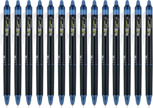 PILOT FriXion Synergy Clicker Erasable, Refillable, Retractable Gel Ink Pens, Extra Fine Point 0.5 mm, Navy, FriXion Erasable Pens 0.5 - Ideal for School & Office Writing (Pack of 98) - color: Navy, size: 1 Count (Pack of 98)