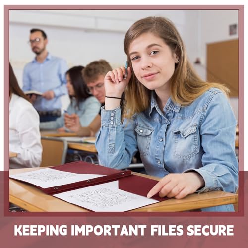 Teling 24pcs Heavy Duty Plastic Folders with Clear Front Pocket and Card Slot, 3 Prongs and 2 Pockets, Letter-Size, Reports Document Presentations Office Supplies, Back to School Gifts (Dark Red) - color: Dark Red