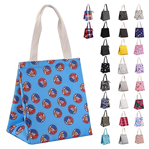 iknoe 9L Insulated Lunch Bag, Leakproof lunch Tote for adult Great Day | Lightweight 0.3 lb, compact foldable design, aluminum foil interior, velcro closure, wide opening, for meals, snacks, office - color: great day, size: Velcro Closure