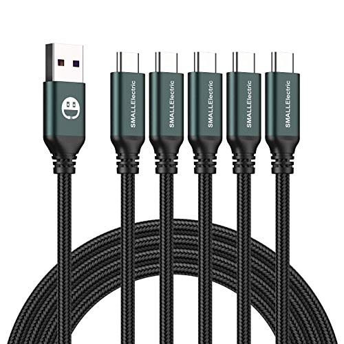 5Pack 10ft USB C Cable, Extra Long USB A to USB-C 10foot Type C Fast Charging Cable Compatible Galaxy S10 20 9 8 Plus a10e,Braided Rapid Charger Cord for Note 10 9 8,LG V50 V40 G8 G7(Green) - color: Green, size: 10foot
