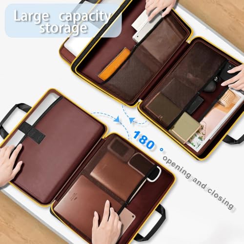 ZINZ Slim Expandable Laptop Case 15.6 Inch Sleeve Upgraded Protective Durable Recycled Carrying Case Compatible with MacBook 15" & 16" and Most 15" 15.6" 16" Notebook,BK01YL01 - color: Bk01yl01, size: 15.6"