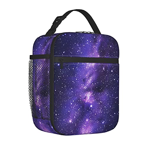 Starry sky Lunch Bags For Men Women Boys Girls Reusable Tote Lunch Bags For Office Work School Picnic Camping Thermal Insulation And Cold Preservation - color: Starry sky
