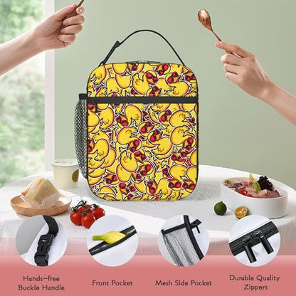 Duck Lunch Bag for Kids, Insulated School Lunch Tote | Cute reusable lunch bag with large capacity, insulated cooler tote for girls boys school, outdoor activities and snacks - color: Duck
