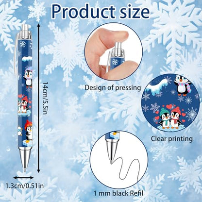 Idealmuzik Penguin Pens Set – Cute Penguin-Themed Gel Pens for Teachers, and Office Gift Exchange – Funny Penguin Designs – Perfect Stationery Gifts, Party Favors, 8 Pack - style: Penguin