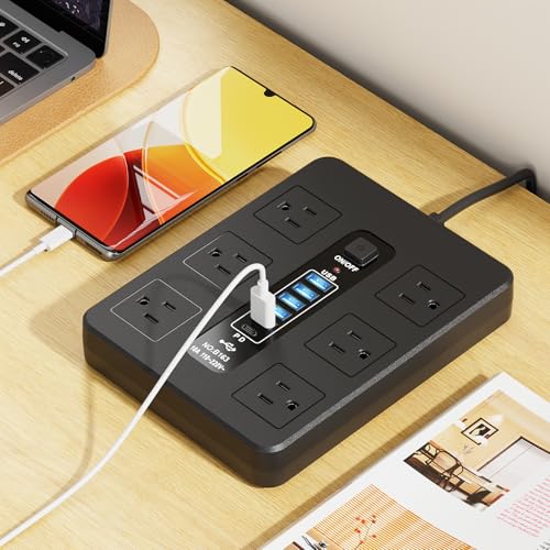 12 Port USB PD Desktop Power Strip with 78 Inch Cord for Organized Office Desk Setup