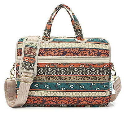 kayond Red Bohemia Patten Waterproof Laptop Shoulder Messenger Bag Case Sleeve for 12 Inch 13.3 Inch Laptop - color: Red Bohemia, size: 13-13.3 inch