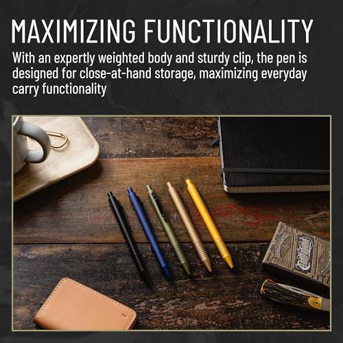 Everyman Military Super Matte Grafton Pen & Refill Set | Refillable Metal 0.7mm Gel Pen with 3 Smooth Black Ink Refills | Premium EDC Writing Tool for Office, Work, Travel & Gifting - color: Military, style: Pen with Refills Bundle