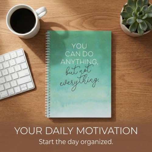 Gotcha Covered Notebooks Softcover Not Everything 8.5" x 11" Motivational Spiral Notebook/Journal, 120 Checklist Pages, Durable Gloss Laminated Cover, White Wire-o Spiral. Made in the USA - color: Not Everything