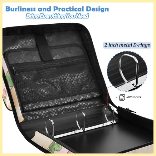Guinea Pigs 2inch 3 Ring Zipper Binder Multi-Pocket Storage Holds 14 Inch Laptop for Students and Office Use - color: Guinea Pigs