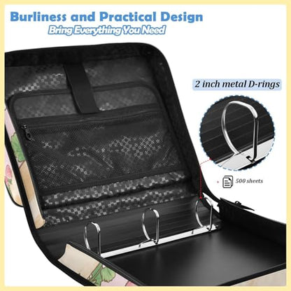 Guinea Pigs 2inch 3 Ring Zipper Binder Multi-Pocket Storage Holds 14 Inch Laptop for Students and Office Use - color: Guinea Pigs