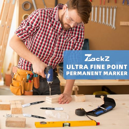 ZackZ Ultra Fine Point Permanent Black Marker, 0.4 mm Tip, 65 pack, Waterproof & Fade-Proof Ink, Quick Drying, Writing on Paper, Plastic, Metal, Glass - size: 1 Count (Pack of 65)