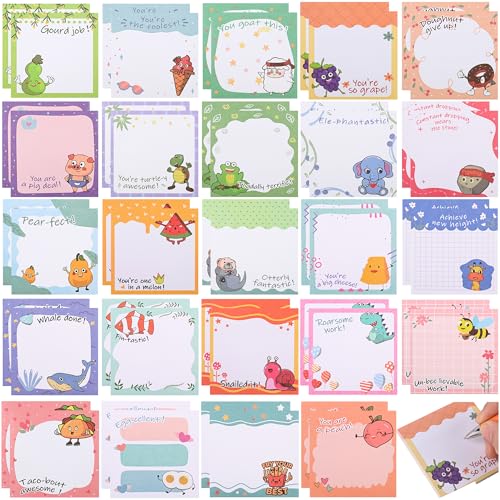 48 Pads Funny Sticky Notes for Work 3x3 Inches Positive Emotional Support Gift Funny Lined Memo Note Pads for Office Coworker Gifts Employee Appreciation Supplies. (Funny)