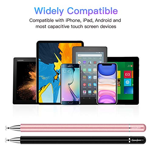 Stylus for iPad (2 Pcs), StylusHome Magnetic Disc Universal Stylus Pens Touch Screens for Apple/iPhone/Ipad pro/Mini/Air/Android/Microsoft/Surface All Capacitive Touch Screens - Black/Rose Gold - color: Black,Rose Gold