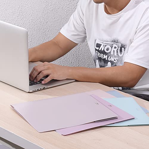 Mr. Pen- Plastic Folders with Pockets, 5 pcs | Aesthetic File Folder with Business Card Slot, 2-Pocket Folder, Back to School, Office, Filing Supplies - color: Pastel Colors, size: 5 Pack