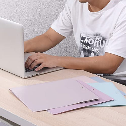 Mr. Pen- Plastic Folders with Pockets, 5 pcs | Aesthetic File Folder with Business Card Slot, 2-Pocket Folder, Back to School, Office, Filing Supplies - color: Pastel Colors, size: 5 Pack