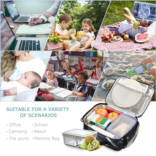 Astronaut Planet Kids Lunch Box Insulated Lunch Bags Cooler Tote Bag with Removable Shoulder Strap for Boy Girl Student 20847413 - color: Astronaut