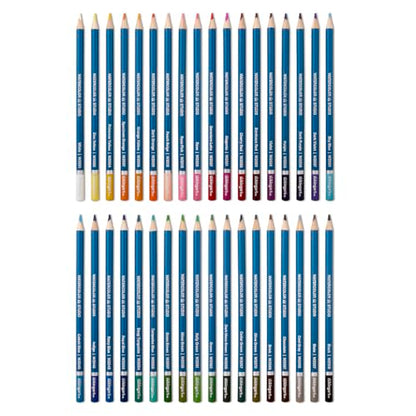 KINGART 36 Count Watercolor Pencils, Vibrant Pigments for Blending, Drawing & Painting, Pre-Sharpened, Water Soluble Pencils