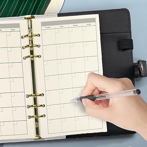 A6 Planner Refill,Month Tracker Spiral Notebook Refill,for 6 Holes Filofax/Personal Journal45sheets/90pages, 100Gsm Quality,Harphia (A6 3.74 x 6.77'',Monthly) - color: Monthly Plan, size: A6