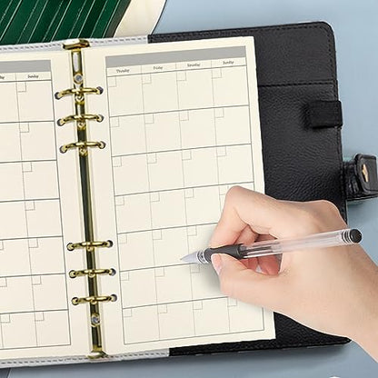 A6 Planner Refill,Month Tracker Spiral Notebook Refill,for 6 Holes Filofax/Personal Journal45sheets/90pages, 100Gsm Quality,Harphia (A6 3.74 x 6.77'',Monthly) - color: Monthly Plan, size: A6