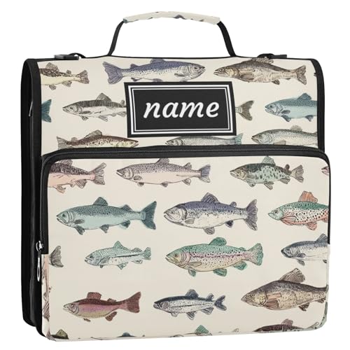 Kcldeci Zipper Binder Organizer 1.5inch 3 ring binder Bag for School and Office Expanding File Folder - color: F24