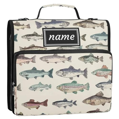 Kcldeci Zipper Binder Organizer 1.5inch 3 ring binder Bag for School and Office Expanding File Folder - color: F24