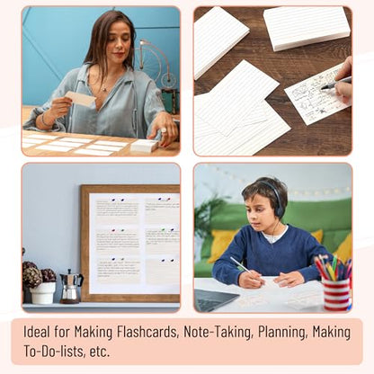 Mr. Pen- Lined Index Cards, 3" x 5", 1000 Cards, White, Notecards 3x5 Lined | Flashcards for Studying, 3 x 5 index card Ruled, Flash Cards, Bulk Index Cards - size: 1000 Cards