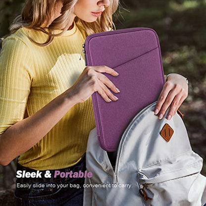 MoKo 9-11 Inch Tablet Sleeve Bag Carrying Case with Accessory Pocket | Fits iPad Air 11-inch M4, iPad Pro 11-inch M5, iPad A16 11-inch, iPad 10/9/8/7th and Tab S9/S8 11-inch, Purple - color: Purple, size: 9-11 Inch