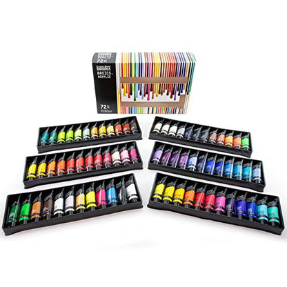 Liquitex Basics Acrylic Paint Set, 72 x 22ml (0.74-oz) Tubes - style: 72 x 22ml (0.74-oz)