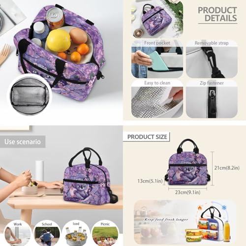 Cute Koala Backpack for Girls Boys Kids Backpack with Lunch Box Water Bottle Pouch and Zipper Pencil Case 4PCS Set Bookbag with Pockets for School 17 inch Large Capacity School Bag Gifts - color: Cute Koala
