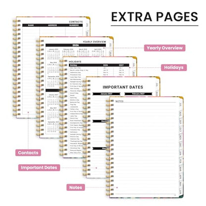 Planner 2026-2027, Academic Planner Weekly and Monthly, Jul 2026 - Jun 2027, Spiral Bound School Planning Tool with Tabs and Pocket, Perfect for Students & Teacher, 6.3" x 8.5", Fox Hollow - color: L-Fox Hollow, size: 6.3"x8.5" (A5)