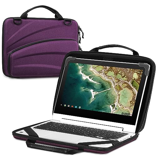 Fintie 11-11.6'' Chromebook Sleeve Case, Protective Briefcase Shoulder Bag | for Up to 11.6 inch Laptop Notebook Ultrabook 13 inch MacBook Neo, Laptop Case with Accessory Pouch, Purple - color: Purple, size: 11-11.6 Inch