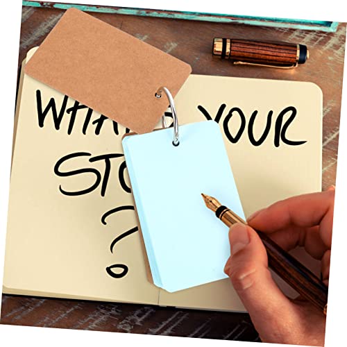 ARTIBETTER 7 Sets DIY Blank Flash Cards with Binder Rings Multi Color Memo Pads for Students Travel Diaries Creative Writing Study and Office Organization