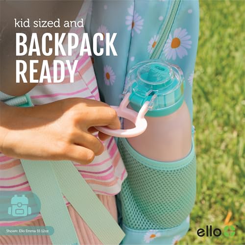 Ello Emma 14oz Insulated Stainless Kids Water Bottle with Straw, Cotton Candy - color: Cotton Candy