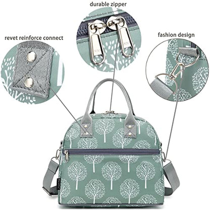 FlowFly Insulated Lunch Bag With Shoulder Strap for Women, Men, and Kids, Large and Reusable, Handle, Freezable Work and School Travel Tote and Meal Prep Organizer,Dandelion - color: Dandelion