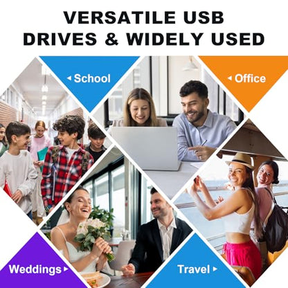 4GB USB Flash Drive 10 Pack, Swivel Memory Stick Thumb Drives with Lanyards, Portable Photo Stick Jump Drives Pendrive Zip Drive USB Key with LED Indicator for Data Storage Office Business Students - size: 4GB