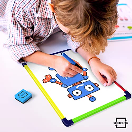 10 Pack Small White Board Dry Erase Board for Kids Portable 9"x12" Drawing Magnetic Mini Whiteboard White Board for Students Teachers School Supplies Lapboard Small Dry Erase Board for Kids & Erasers - style: Set of 10 Boards & Erasers