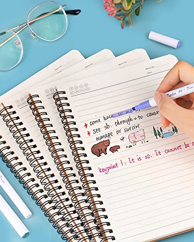 Dynta Spiral Notebooks A5 Lined 20Pcs College Ruled Journals for Work, School and Travel, Good for Students and Office 120 Pages/60 Sheets - color: Kraft-20 Pcs