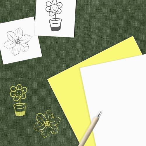 Tracing Paper for Sewing, Dressmakers Tracing Paper Large Size 32" x 22" (82x57cm) for Fashion Design and Embroidery, Yellow and White - Includes 1 Embossing Needle Painting Tool
