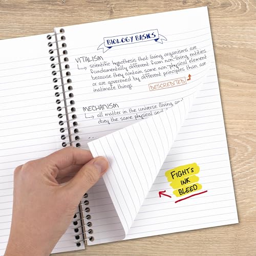Five Star Small Spiral Notebook, 5 Subject, College Ruled Paper, 180 Sheets, 9-1/2" x 6", Color Will Vary, 1 Count (06184)