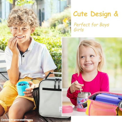 CaCTOUR Lunch Box Kids,Premium Insulated Lunch Bag for Girls Boys,Soft Bag Mini Cooler Back to School Thermal Reusable Lunch Bag for Work School Picnic (Yellow) - color: B-Yellow