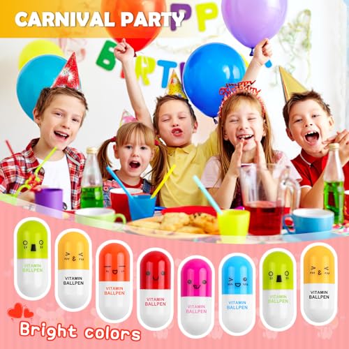 Novelty Nurse Pharmacy Pill Pens - Retractable Vitamin Capsule Pens for Nurses Week, Office & Valentine Day Gifts, Bulk Novelty Supplies & Stocking Stuffers for Adults (40)