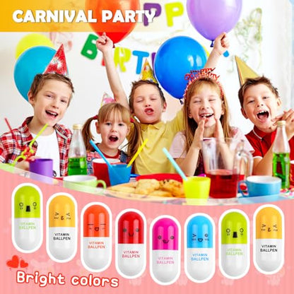 Novelty Nurse Pharmacy Pill Pens - Retractable Vitamin Capsule Pens for Nurses Week, Office & Valentine Day Gifts, Bulk Novelty Supplies & Stocking Stuffers for Adults (40)