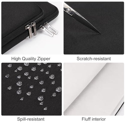 DOMISO 15.6 inch Laptop Case Sleeve Protective Cover Compatible with 16 inch MacBook Pro M4 M3 M2/Pro Max,15.6-16 inch HP Dell ASUS Lenovo Chromebook,Waterproof Computer Cases Bag with Handle,Black - color: Black, size: 15.6 inch