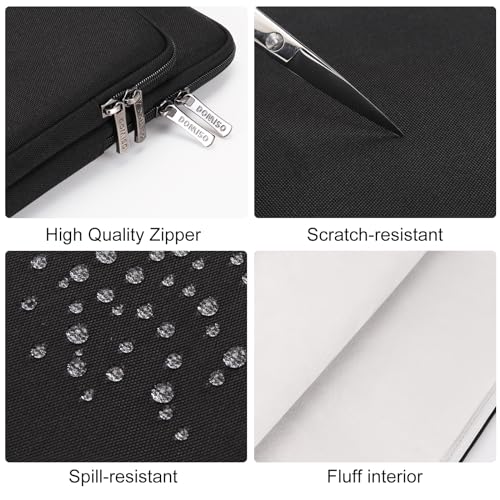 DOMISO 14 inch Laptop Case Sleeve Protective Cover Compatible with MacBook Air 15 M4 M3 M2,MacBook Pro,14-15 inch HP Dell ASUS Lenovo Chromebook,Waterproof Computer Bag with Handle,Black - color: Black, size: 14 inch